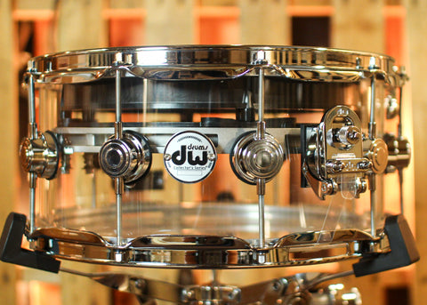 DW 6.5x14 Collector's Limited Edition Clear Acrylic Zikit Snare Drum - SO#1391044
