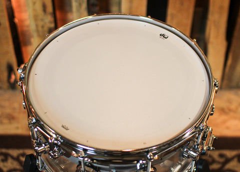 DW 6.5x14 Collector's Limited Edition Clear Acrylic Zikit Snare Drum - SO#1391044