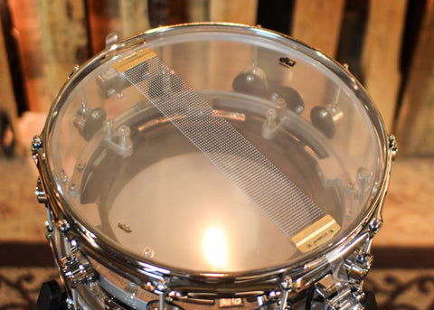 DW 6.5x14 Collector's Limited Edition Clear Acrylic Zikit Snare Drum - SO#1391044