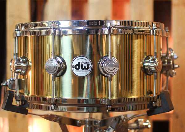 DW 6.5x14 Collector's Bell Brass Snare Drum w/ Die Cast Hoops