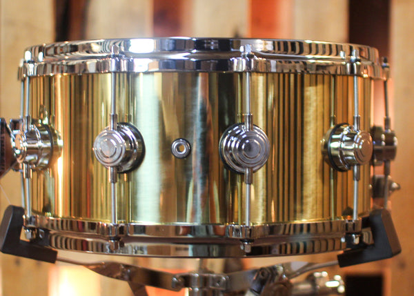 DW 6.5x14 Collector's Bell Brass Snare Drum w/ Die Cast Hoops