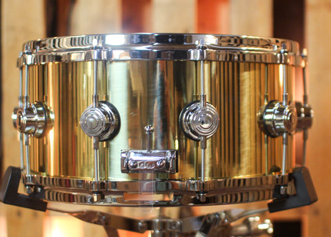 DW 6.5x14 Collector's Bell Brass Snare Drum w/ Die Cast Hoops