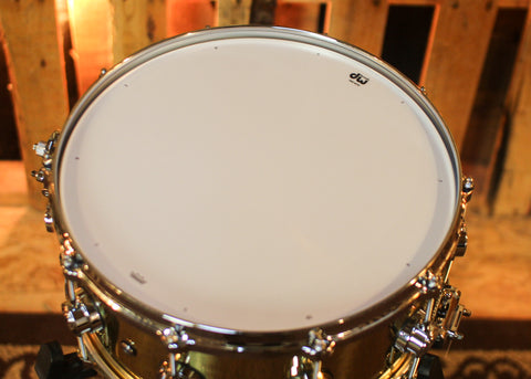 DW 6.5x14 Collector's Bell Brass Snare Drum w/ Die Cast Hoops