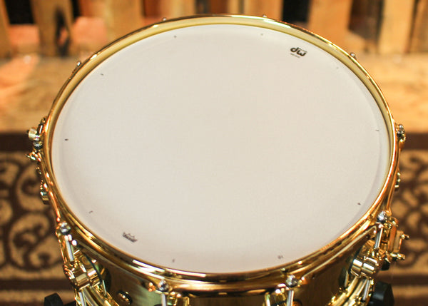 DW 6.5x14 Collector's Bell Brass Snare Drum w/ Gold Hardware - DRVN6514SPG