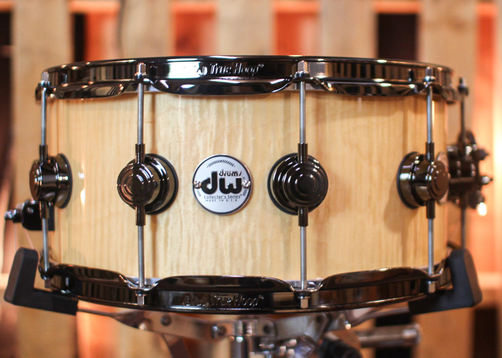 Dw Timbre Note DW 6.5x14 Collector's Cherry HVLT Curly Maple Snare Drum - SO#1157709 ...