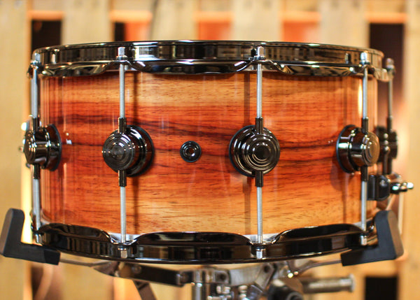 DW 6.5x14 Collector's Cherry Mahogany Horizontal Padauk Snare Drum - SO#1344478