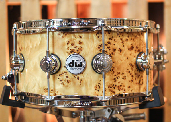 DW 6.5x14 Collector's Cherry Mahogany Mapa Burl Snare Drum - SO#1119661