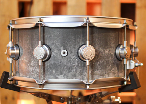 DW 6.5x14 Collector's Concrete Snare Drum w/ Satin Chrome Hardware