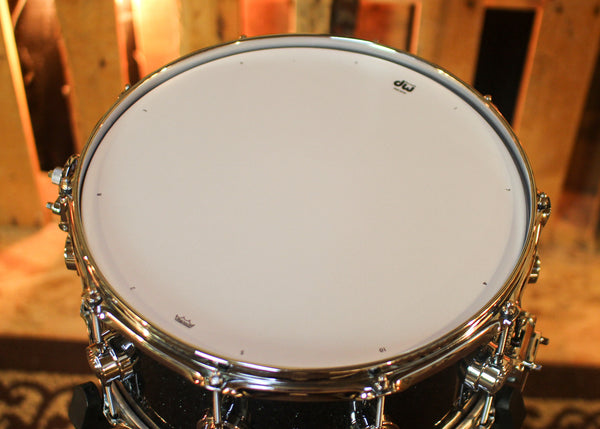 DW 6.5x14 Collector's Mahogany Spruce Black Ice Snare Drum - SO#1450182