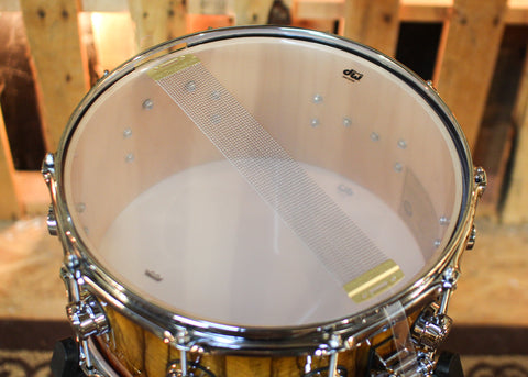 DW 6.5x14 Collector's Maple 333 Almond Burst over Black Limba Snare Drum - SO#1430090
