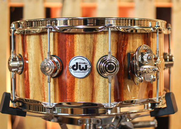 DW 6.5x14 Collector's Maple 333 Candy Stripe Padauk Snare Drum - SO#1344453