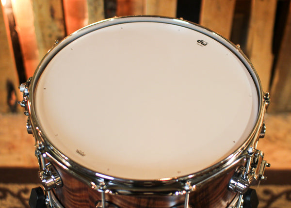 DW 6.5x14 Collector's Maple 333 Natural Hard Satin over Vavona Snare Drum - SO#1424760