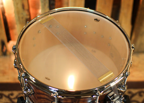 DW 6.5x14 Collector's Maple 333 Natural Hard Satin over Vavona Snare Drum - SO#1424760
