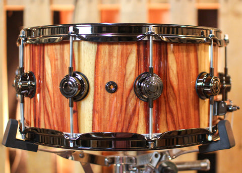DW 6.5x14 Collector's Maple 333 Candy Stripe Padauk Snare Drum - SO#1234294