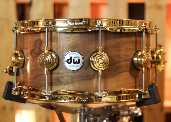 DW 6.5x14 Collector's Maple 333 Natural Lacquer over Moabi Snare Drum - SO#1435564