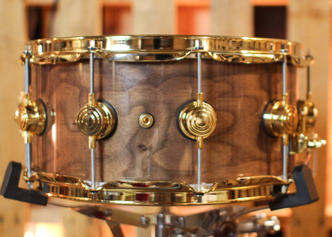 DW 6.5x14 Collector's Maple 333 Natural Lacquer over Moabi Snare Drum - SO#1435564