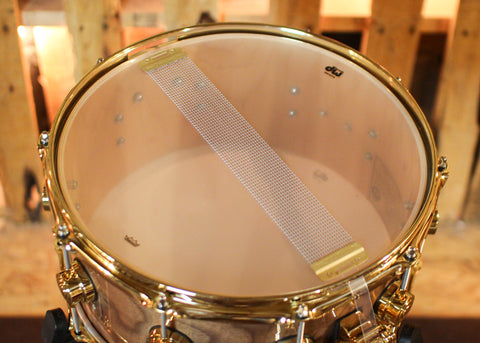 DW 6.5x14 Collector's Maple 333 Natural Lacquer over Moabi Snare Drum - SO#1435564