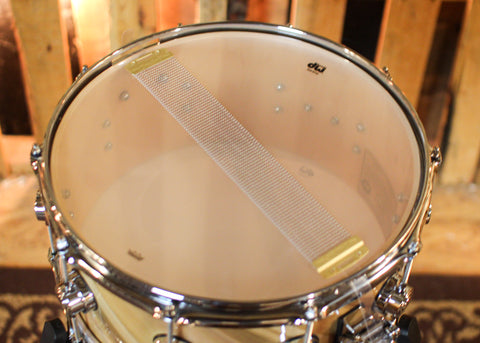 DW 6.5x14 Collector's Maple 333 Natural Lacquer over Twisted Rainbow Snare Drum - SO#1424079