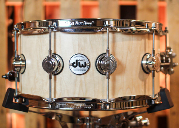 DW 6.5x14 Collector's Limited Edition Maple 333 Natural Satin Oil Zikit Snare Drum - SO#1391043