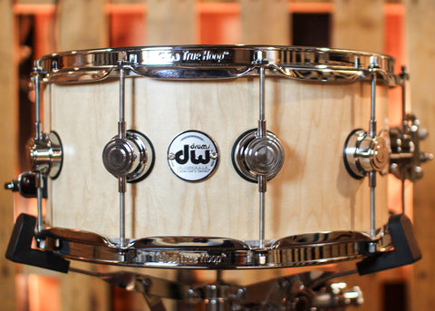 DW 6.5x14 Collector's Limited Edition Maple 333 Natural Satin Oil Zikit Snare Drum - SO#1391043