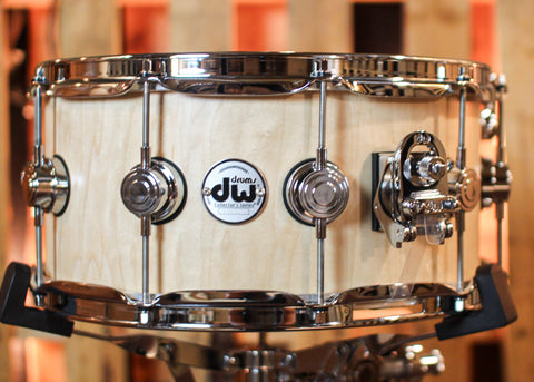DW 6.5x14 Collector's Limited Edition Maple 333 Natural Satin Oil Zikit Snare Drum - SO#1391043