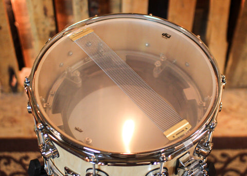 DW 6.5x14 Collector's Limited Edition Maple 333 Natural Satin Oil Zikit Snare Drum - SO#1391043