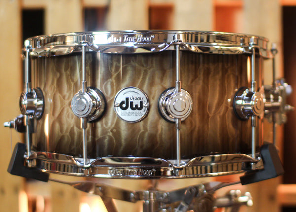 DW 6.5x14 Collector's 333 Candy Black Burst over Quilted Maple Snare Drum - SO#1444646