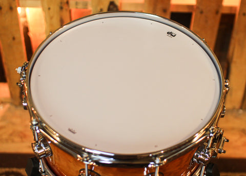 DW 6.5x14 Collector's Maple 333 Rich Red Burst over Quilted Maple Snare Drum - SO#1444857