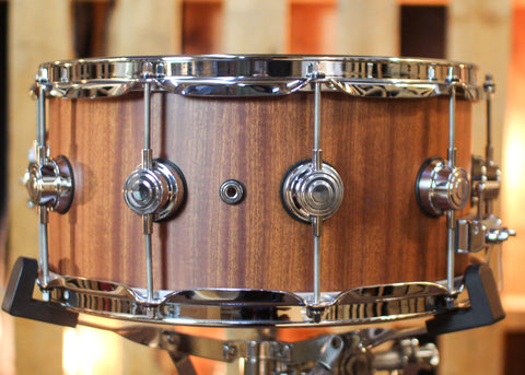 DW 6.5x14 Collector's Maple Mahogany Natural Hard Satin Snare Drum - SO#1326687