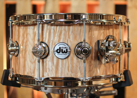 DW 6.5x14 Collector's Maple Mahogany Quilted Maple Snare Drum - SO#1344454