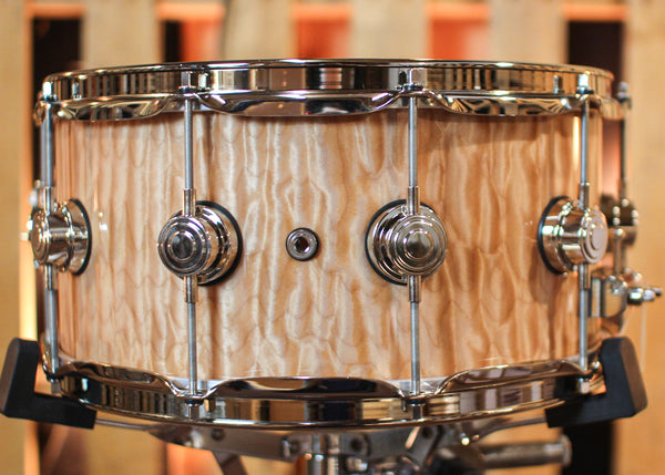 DW 6.5x14 Collector's Maple Mahogany Quilted Maple Snare Drum - SO#1344454
