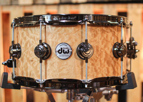 DW 6.5x14 Collector's Maple Mahogany Quilted Moabi Snare Drum - SO#1315757