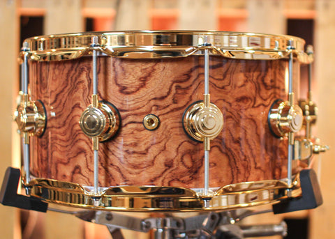 DW 6.5x14 Collector's Maple Mahogany Waterfall Bubinga Snare Drum - SO#1344460