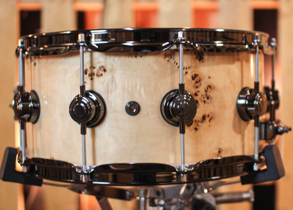 DW 6.5x14 Collector's Maple Purplecore Mapa Burl Snare Drum - SO#1344472