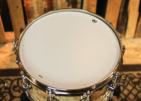 DW 6.5x14 Collector's Maple/Spruce Mapa Burl Snare Drum - SO#1344474