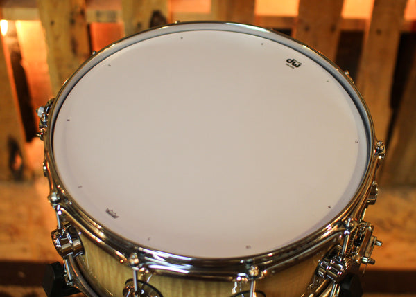 DW 6.5x14 Collector's Maple VLT Candy Black Burst over Italian Sycamore Snare Drum - SO#1444582