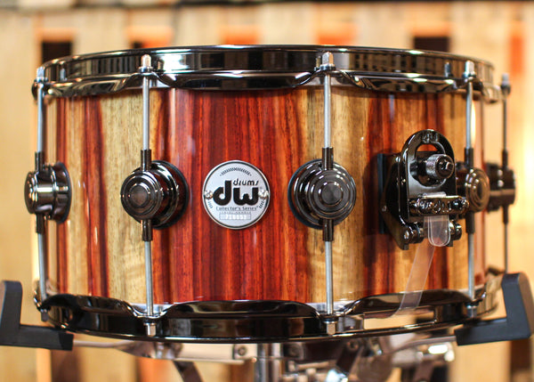 DW 6.5x14 Collector's Maple VLT Candy Stripe Padauk Snare Drum - SO#1315784