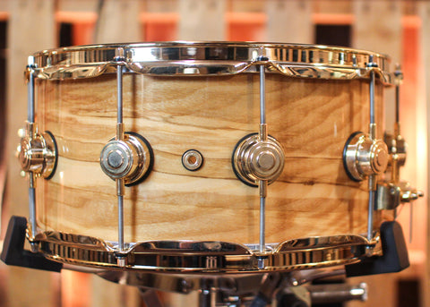 DW 6.5x14 Collector's Maple VLT Olive Ash Burl Snare Drum - SO#1188896