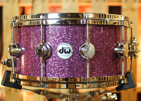 DW 6.5x14 Collector's Maple VLT Purple Glass Snare Drum - SO#1401341