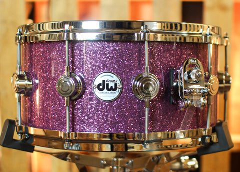 DW 6.5x14 Collector's Maple VLT Purple Glass Snare Drum - SO#1401341