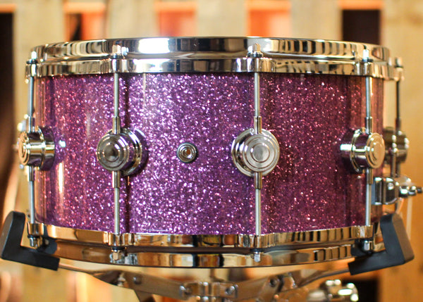 DW 6.5x14 Collector's Maple VLT Purple Glass Snare Drum - SO#1401341