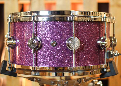 DW 6.5x14 Collector's Maple VLT Purple Glass Snare Drum - SO#1401341