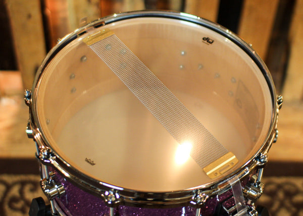 DW 6.5x14 Collector's Maple VLT Purple Glass Snare Drum - SO#1401341
