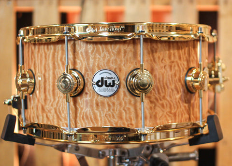 DW 6.5x14 Collector's Maple VLT Quilted Moabi Snare Drum - SO#1344434