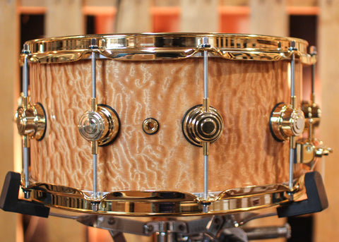 DW 6.5x14 Collector's Maple VLT Quilted Moabi Snare Drum - SO#1344434