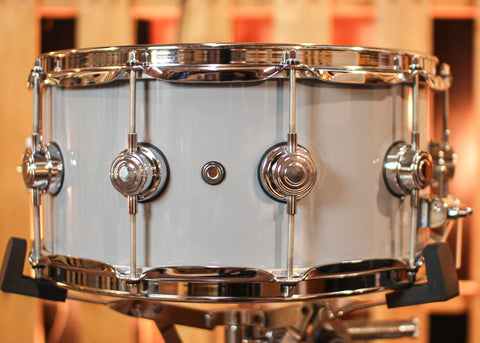 DW 6.5x14 Collector's Maple VLT Solid Grey Lacquer Snare Drum - SO#1291946