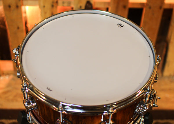 DW 6.5x14 Collector's Maple VLT Toasted Almond Burst over Tigerwood Snare Drum - SO#1430540
