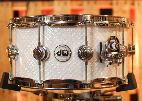 DW 6.5x14 Collector's Maple VLT White Crystal Snare Drum - SO#1339947