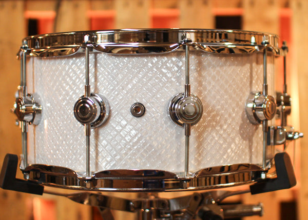 DW 6.5x14 Collector's Maple VLT White Crystal Snare Drum - SO#1339947