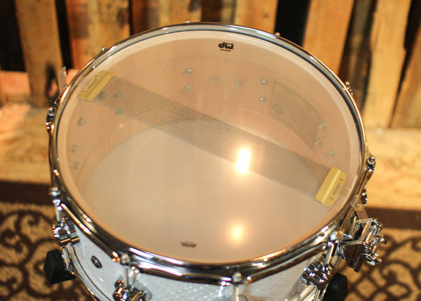 DW 6.5x14 Collector's Maple VLT White Crystal Snare Drum - SO#1339947